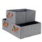 Pack of 3 Clothing Storage Bins for Closet with Handles, Foldabl Fabric Foldable Storage Baskets Cloth Box, Fabric Containers Boxes for Organizing Shelves Bedroom, Gray, Large (gray)